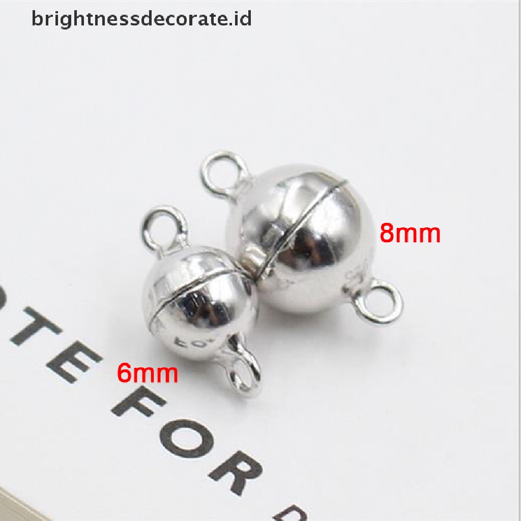 [birth] 10pcs Magnetic Lobster Clasps Buckle Hook Round Ball DIY Jewelry Making Findings [ID]