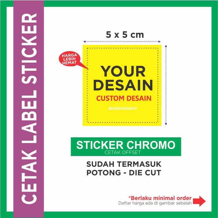 Cetak Stiker Cromo / Print Sticker label Chromo