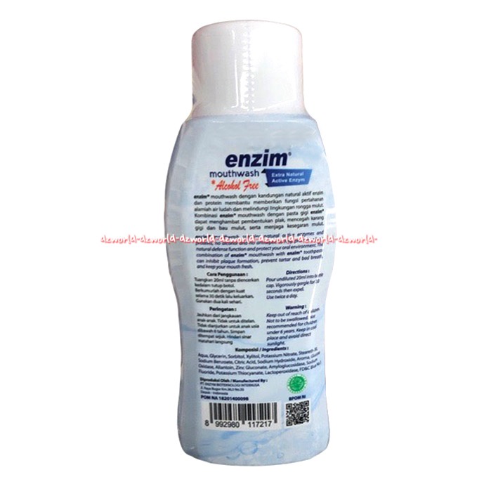 Enzim Mouthwash 275ml Extra Natural Active Enzym Obat Kumur Kumur Penyegar Mulut Enzim Mouth Wash 275 ml