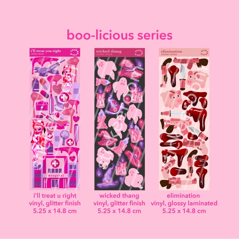 

boolicious series - sticker set / stiker sheet for journaling, polcos, decoration, etc