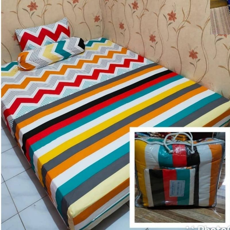 SIZE 100*200* SARUNGKASUR SPREI RESLETING TINGGI NYA ( 10*15*20*25*30*35 )