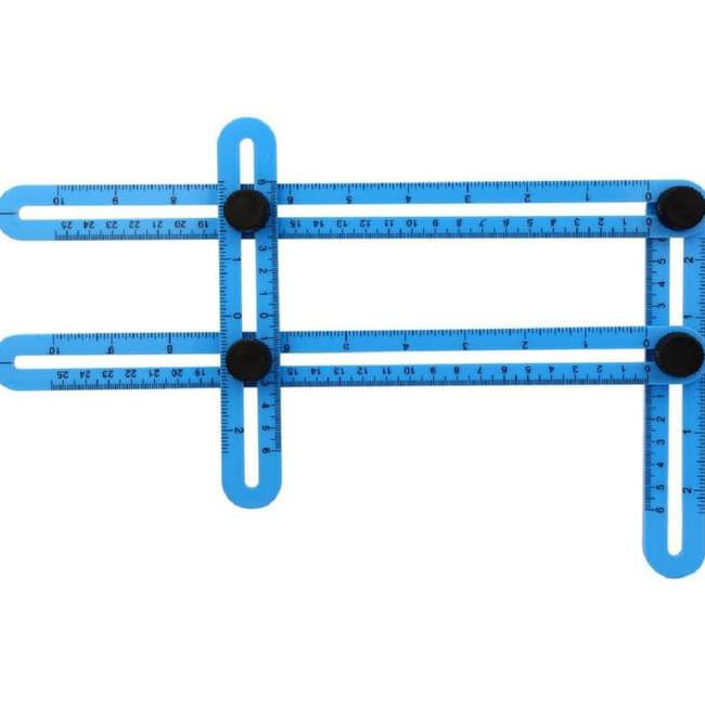 

Penggaris Empat 4 Sisi Four Side Ruler Multi Fungsi Angle Folding Abs