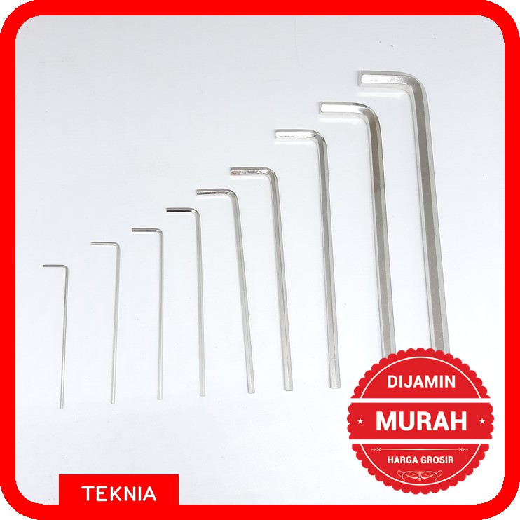 Kunci L Panjang Propan 9 Set - Long Flat Wrench Set - Hexagonal