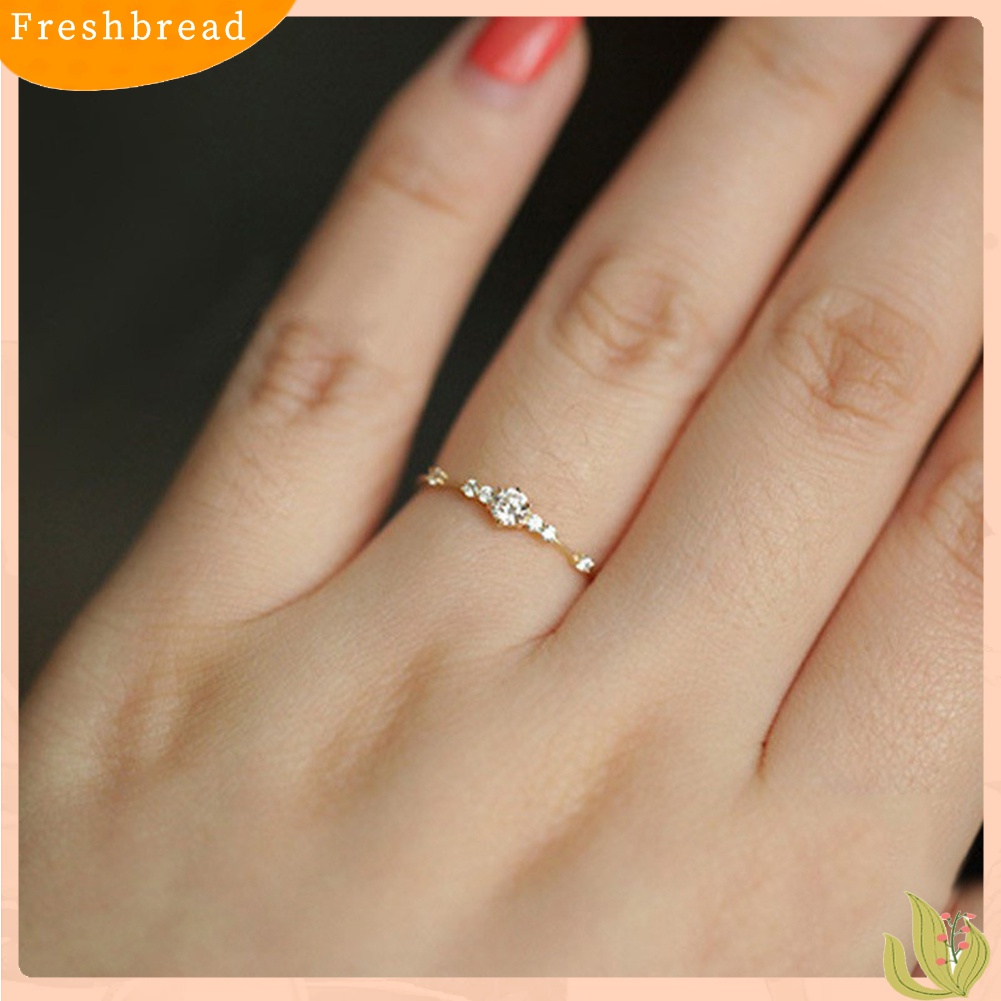 [TERLARIS]Women Fashion Plating Rhinestone Inlaid Finger Ring Party Jewelry Wedding Gift