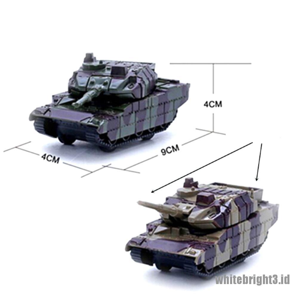 (white3) Mainan Miniatur Tank Militer Hijau 3D Untuk Edukasi Anak