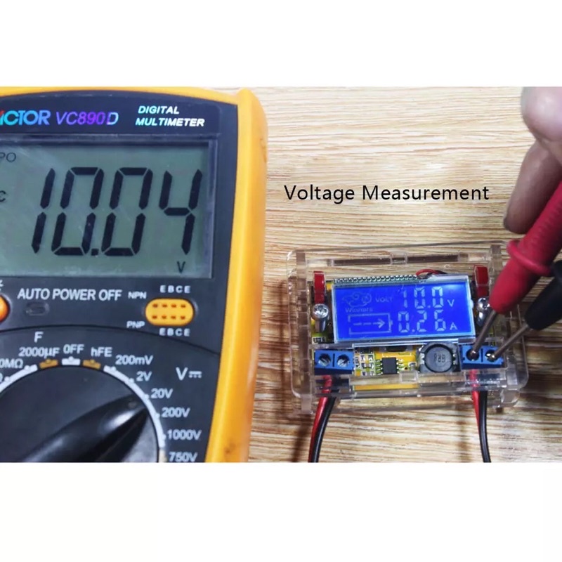 Step Down 5-23V untuk 0-16.5V 3A Tegangan LCD Regulator + Case Adjustable Power Supply Modul DC-DC