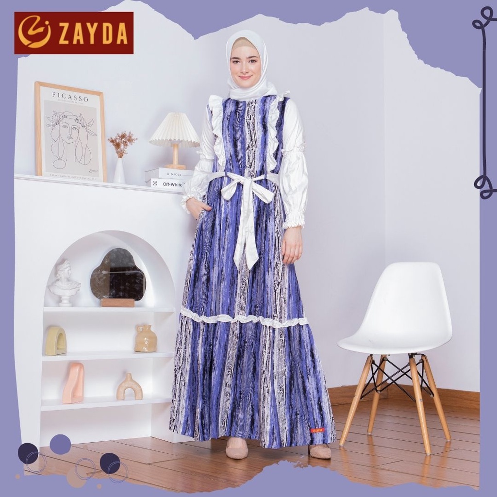 GAMIS ZAYDA ZG82 PURPLE ORIGINAL BY ZAYDA MOSLEM WEAR PAKAIAN MUSLIM DEWASA TRENDY ELEGAN