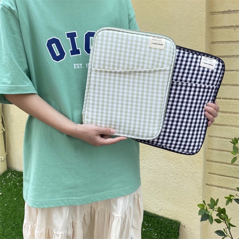 ipad sleeve tablet laptop macbook 11 13 inch tas sarung pouch notebook aesthetic wanita premium tebal murah berkualitas korean style TL12