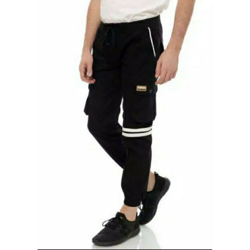 Celana chinos Celana joger cargo strip pria original pemalang-cod