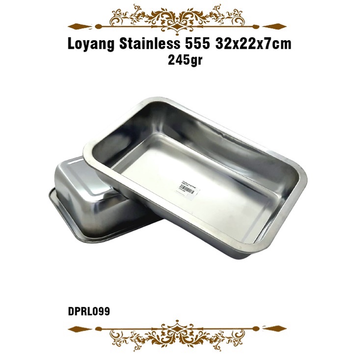 Loyang/Nampan Stainless 555 32x22x7cm