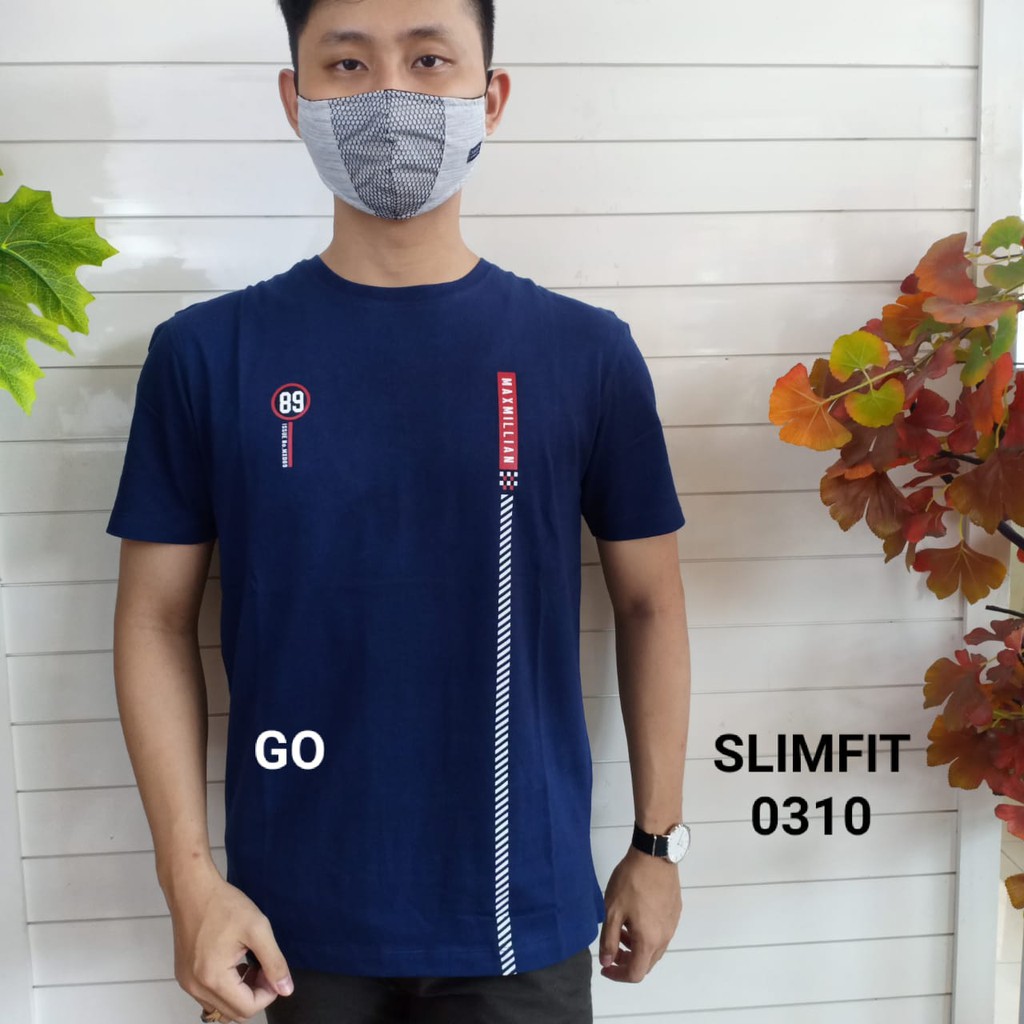 gos gof MAXMILLIAN KAOS C (Slimfit) Pakaian Pria Atasan Kaos Oblong Original Lengan Pendek