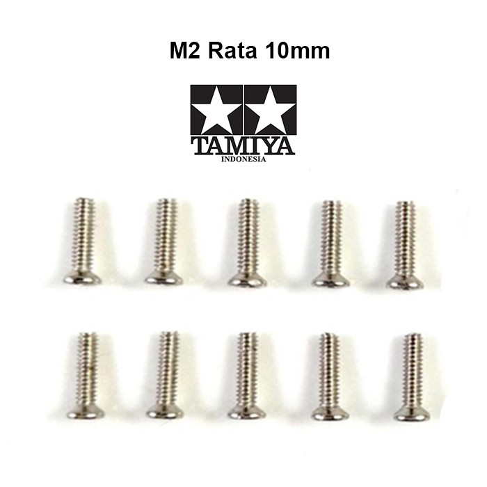 Baut Rata 10mm Screw M2 / Baut Gepeng - Baut Kepala Pipih