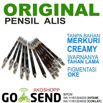 (8 GRAM) Pensil Alis Original / Eyebrow Implora 2 in 1 (Pensil Alis + Sikat + Serutan / Rautan) BPOM