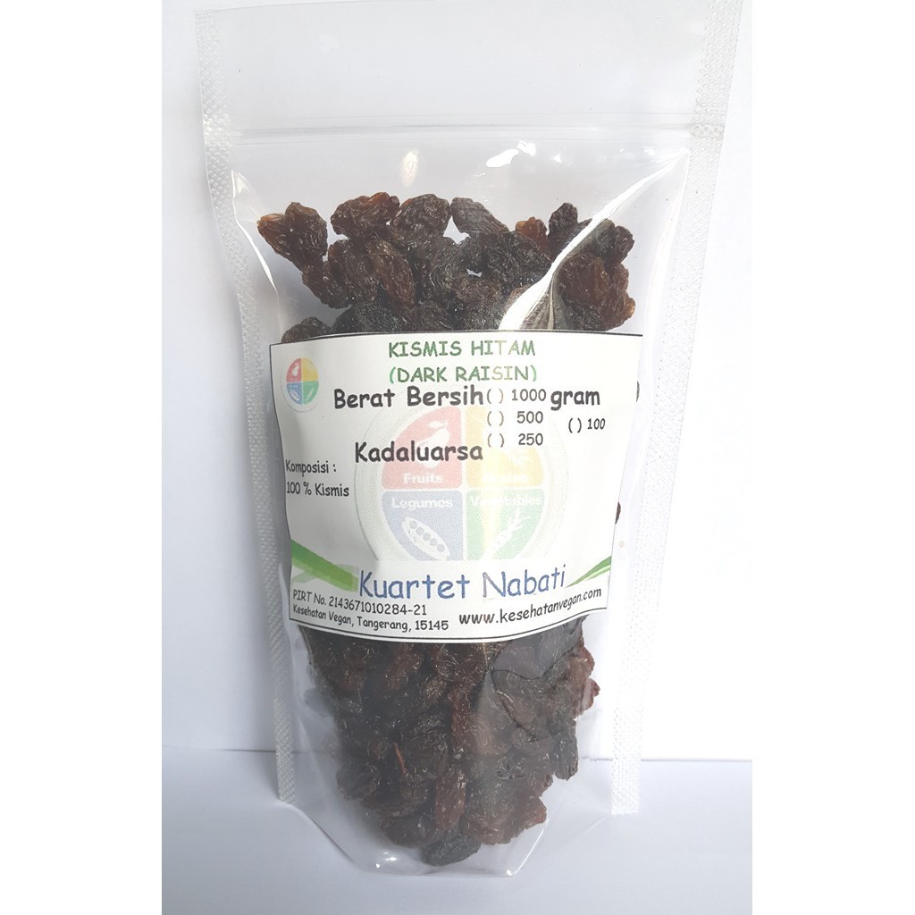 

250gr Kismis Hitam Dark Raisin - Unsweetened - Sunshine California