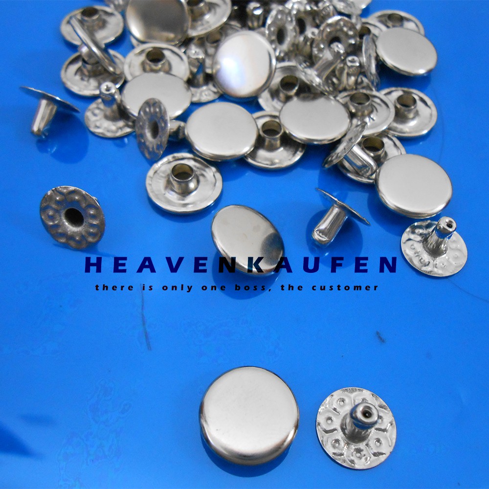 Paku Keling Rivet Centang/Gepeng Nikel Silver 12 mm Harga Per Pack isi 50 pasang