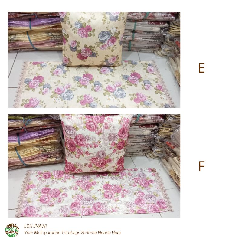 Sarung Bantal Set Sofa Ukuran 40x40 cm Shabby Chic Cantik Mewah Gaya Eropa