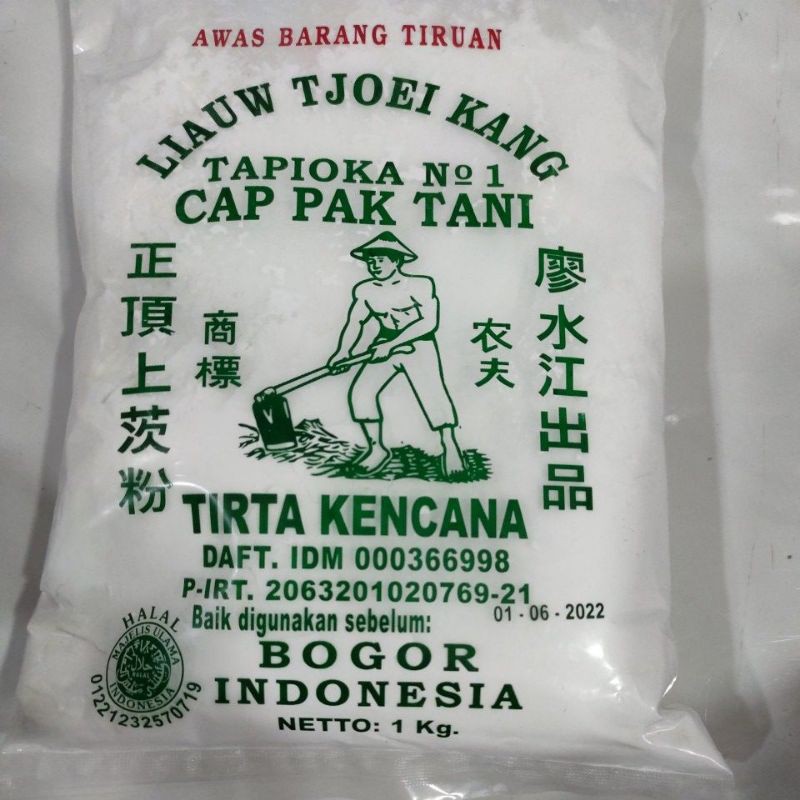 

Tepung Tapioka Liauw Tjoei Kang cap Pak Tani 1kg