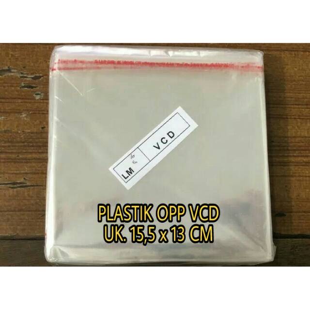 PLASTIK OPP VCD UK 15,5x13 CM (ISI 100 LEMBAR/PACK)
