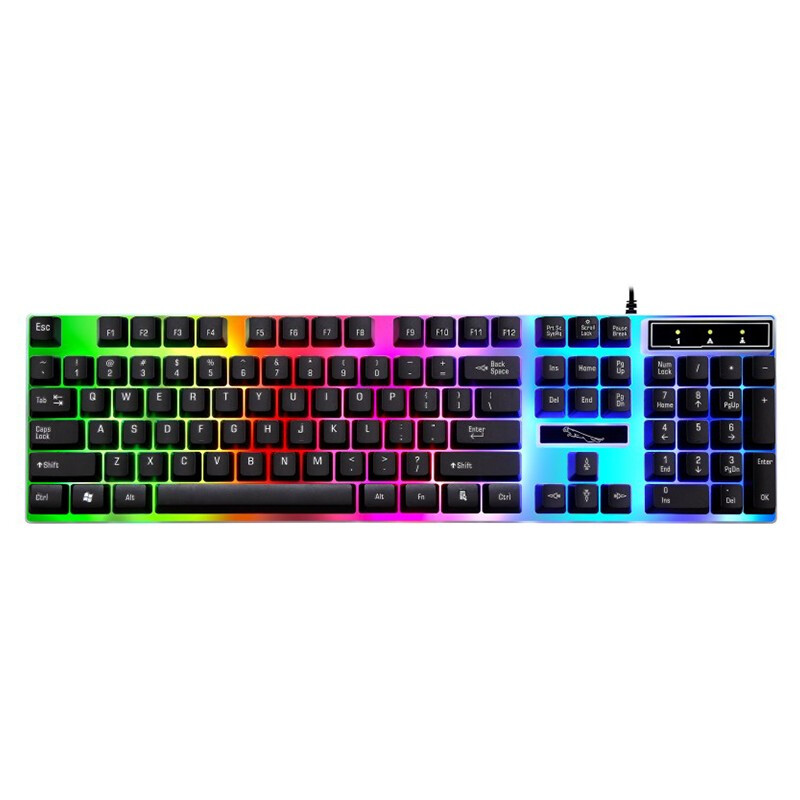Gaming Keyboard dan Mouse  RGB / Set Gaming Mouse dan Keyboard USB Cable RGB Led