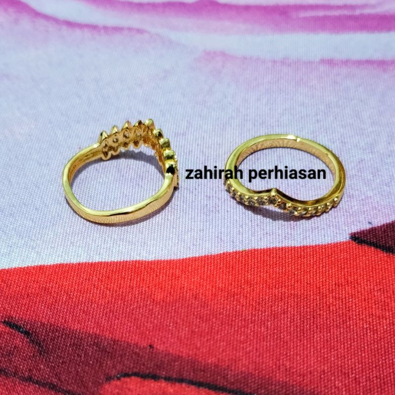 cincin wanita titanium motif PUJI PERTAMA anti luntur 11