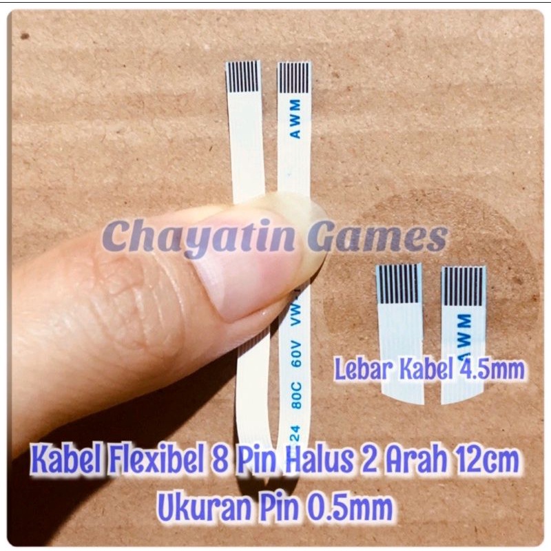 Kabel Flexibel 8 Pin Halus 2 Arah Panjang 12cm - Ukuran Pin 0.5mm