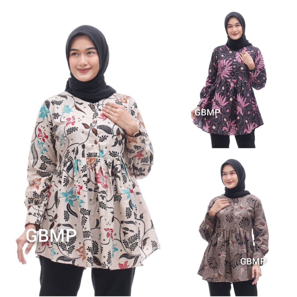 BLUS BATIK LENGAN PANJANG