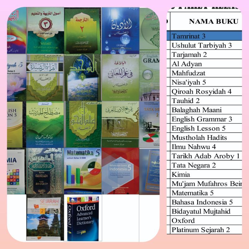 Buku Paket Gontor Kelas 5 KMI Lengkap