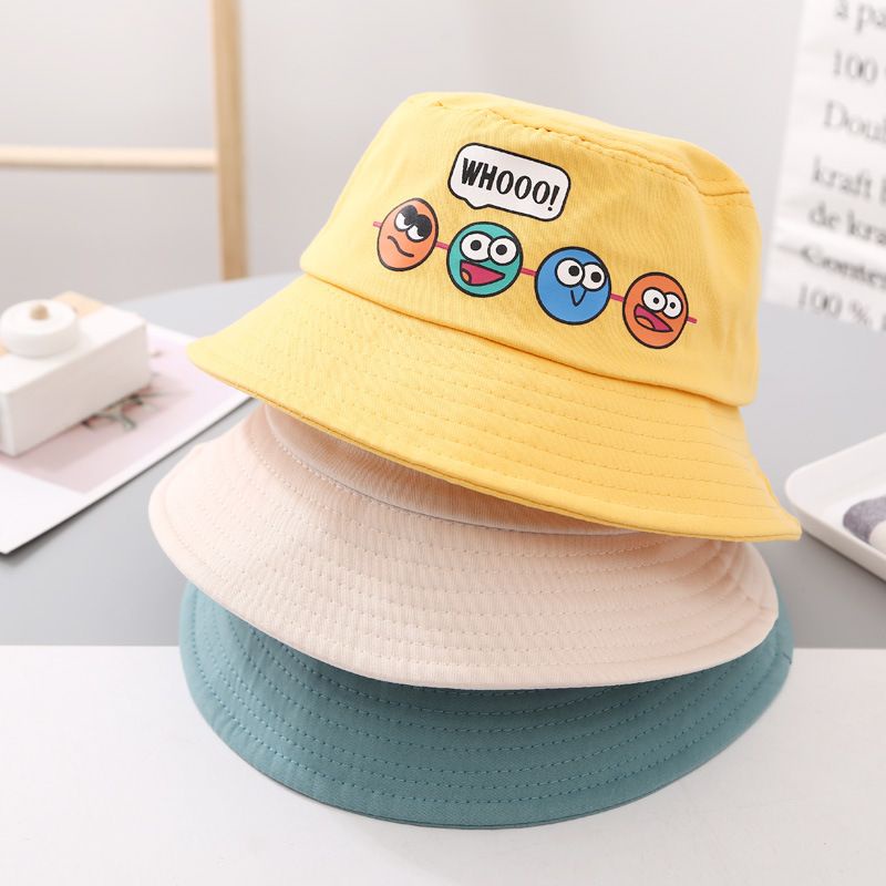 kiddiwear TOPI BUCKET FASHION HAT ANAK MOTIF HURUF - TOPI ANAK UNISEX MOTIF EMO WHOO