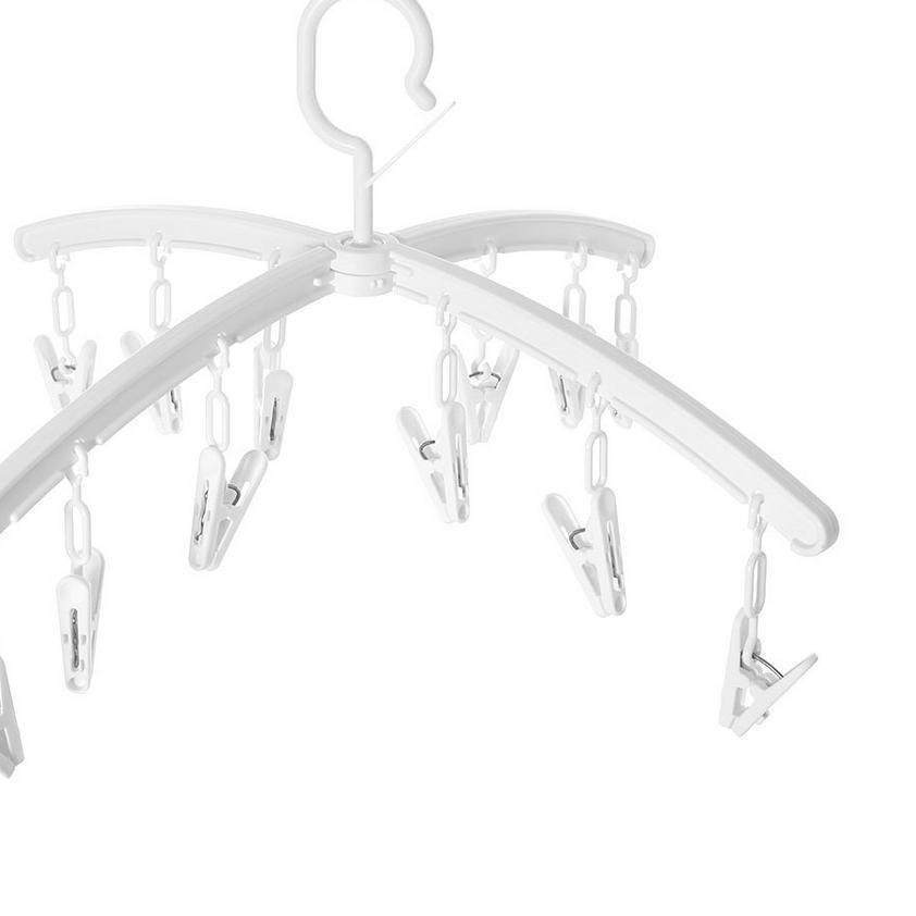 ♕ MINISO Hanger Jemuran Kaos Kaki Jemuran Baju Lipat Klip Portable ❀