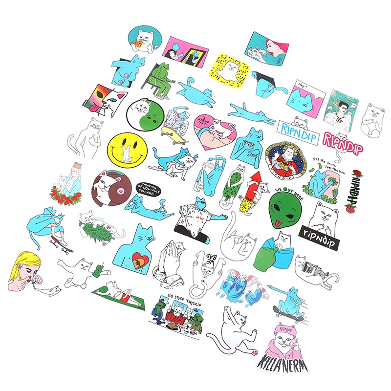 50pcs Stiker RIPNDIP Ripdreaming Dreamdreaming Bomb Untuk Laptop Skateboard