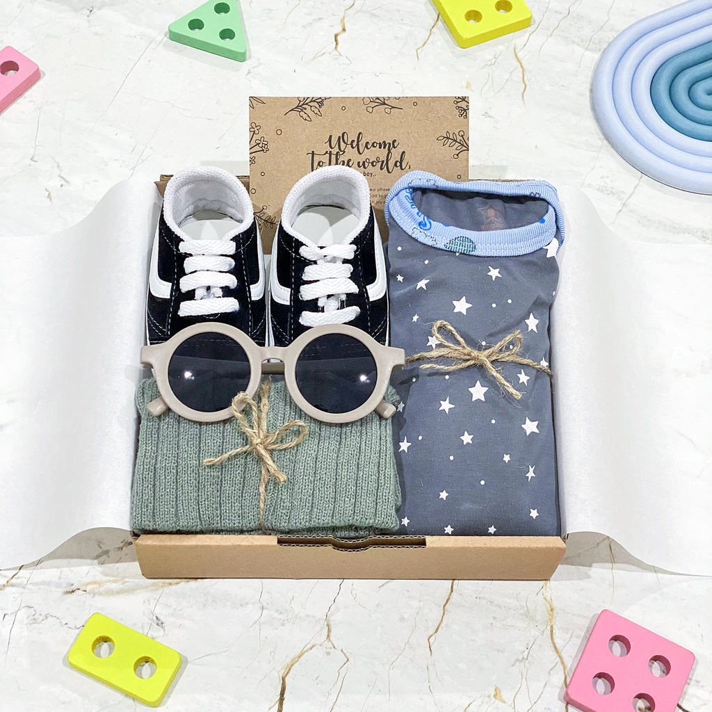 Hampers Jumper Bayi | Hampers Kado Bayi | Kado Lahiran | Baby Gift Set | Hampers Baju Bayi-Paket C Baby Boy
