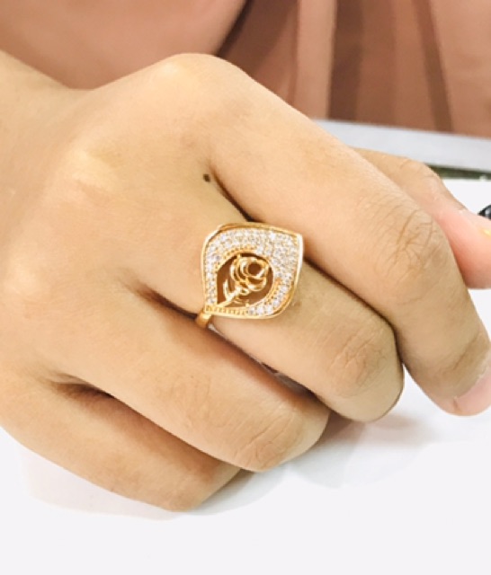 Cincin wanita //cincin permata //cincin replika berlian //cicin lapis emas //perhiasan