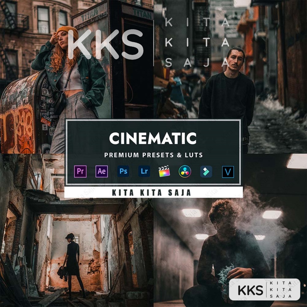 Cinematic - Premium Preset Lightroom Foto dan Video LUT LUTs VN Android IOS & PC Premiere Pro Davinc