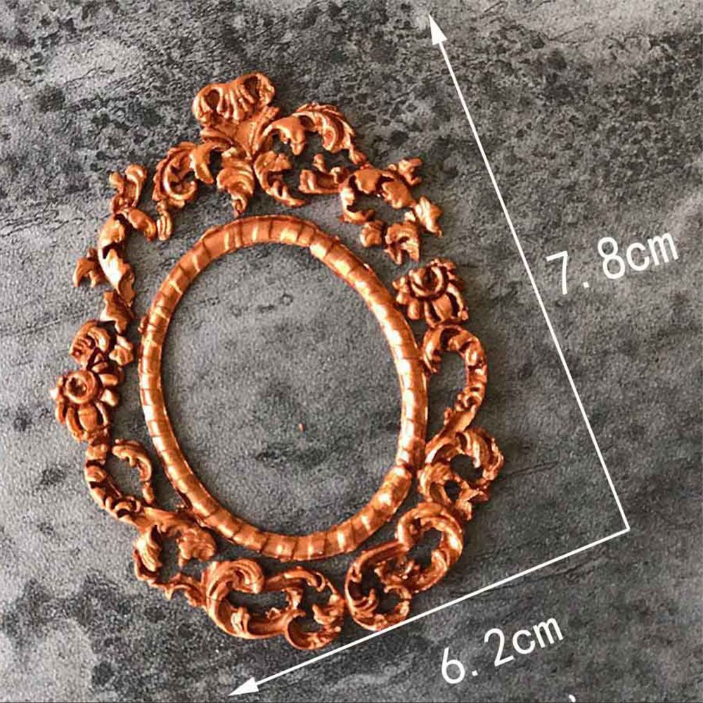 POPULAR Baking Tools Fondant Cake Mold Gumpaste Border Embossing Silicone Mould Decorating Pastry Chocolate European Antique Mirror Frame