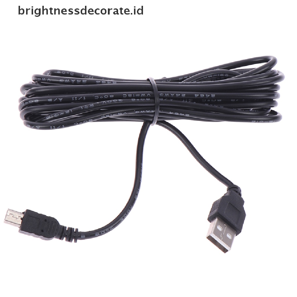 1 Pc Kabel Pengisian Daya Usb Tipe A Ke Mini 5 Pin 3.5m Untuk Gps