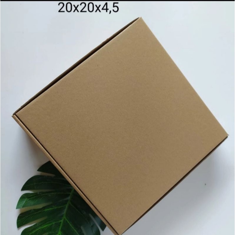 dos e flute kotak kado hampers corrugated 20 x 20 x 4,5 cm