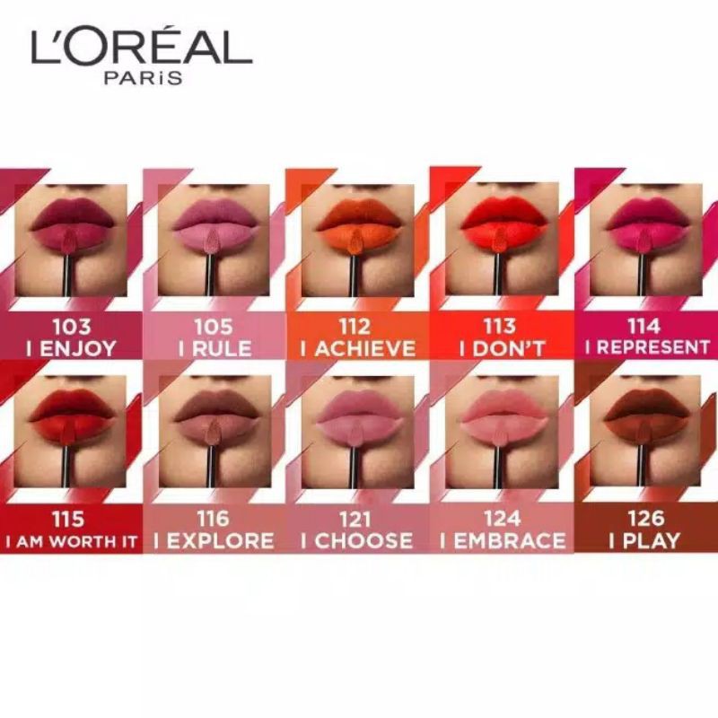 L'OREAL ROUGE SIGNATURE LASTING MATTE Liquid Lipstik 7ml - NEW -