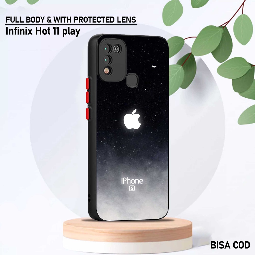 Untung Case Infinix Hot 11 Play - Motif Case [ Apel ] - Hardcase Infinix Hot 11 Play - Softcase Infi