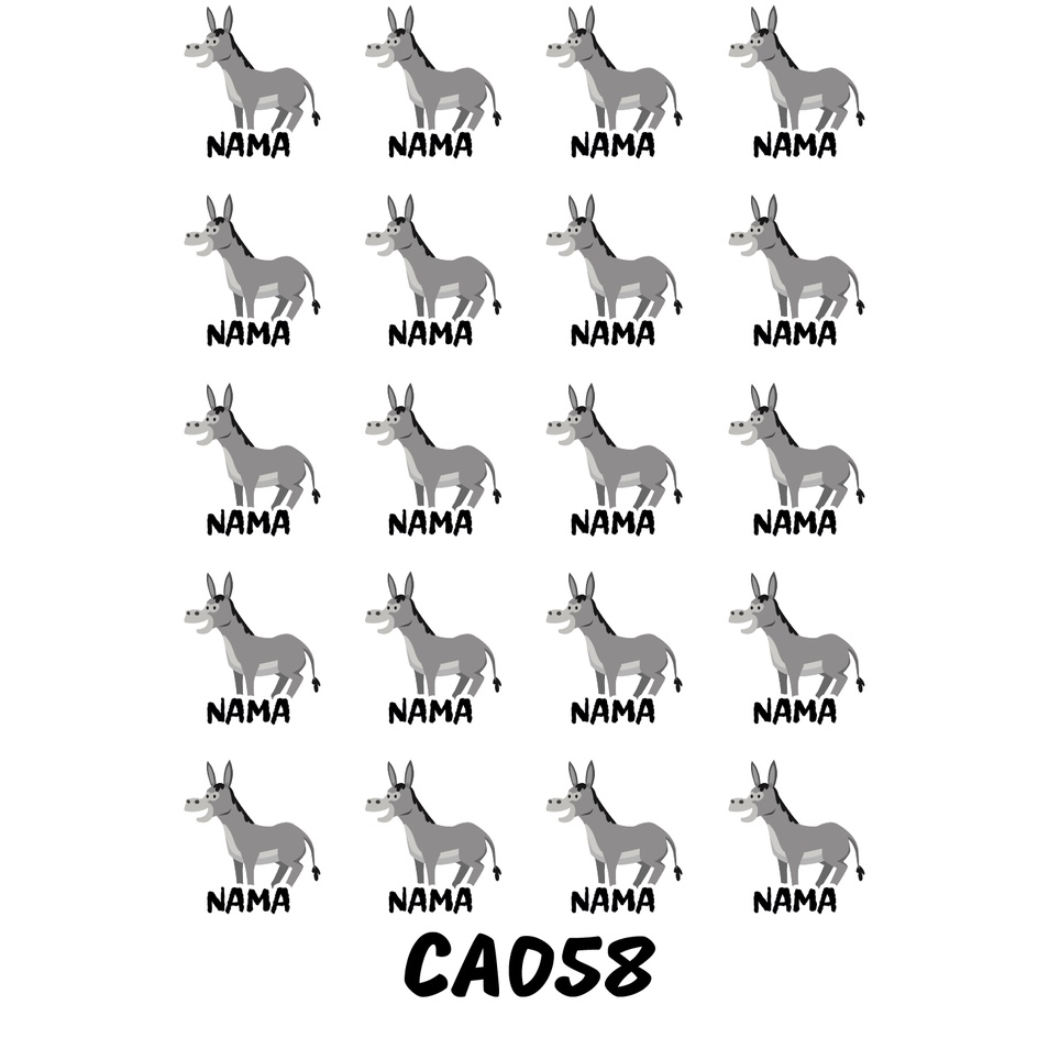 

Sticker Nama Cutting Label Waterproof Tahan Air Horse C (CA058)