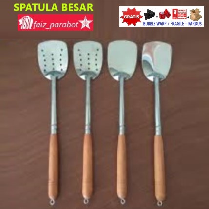 Susruk-Spatula ASUSRUK PR stainless gagang kayu murah / sutil / sodet