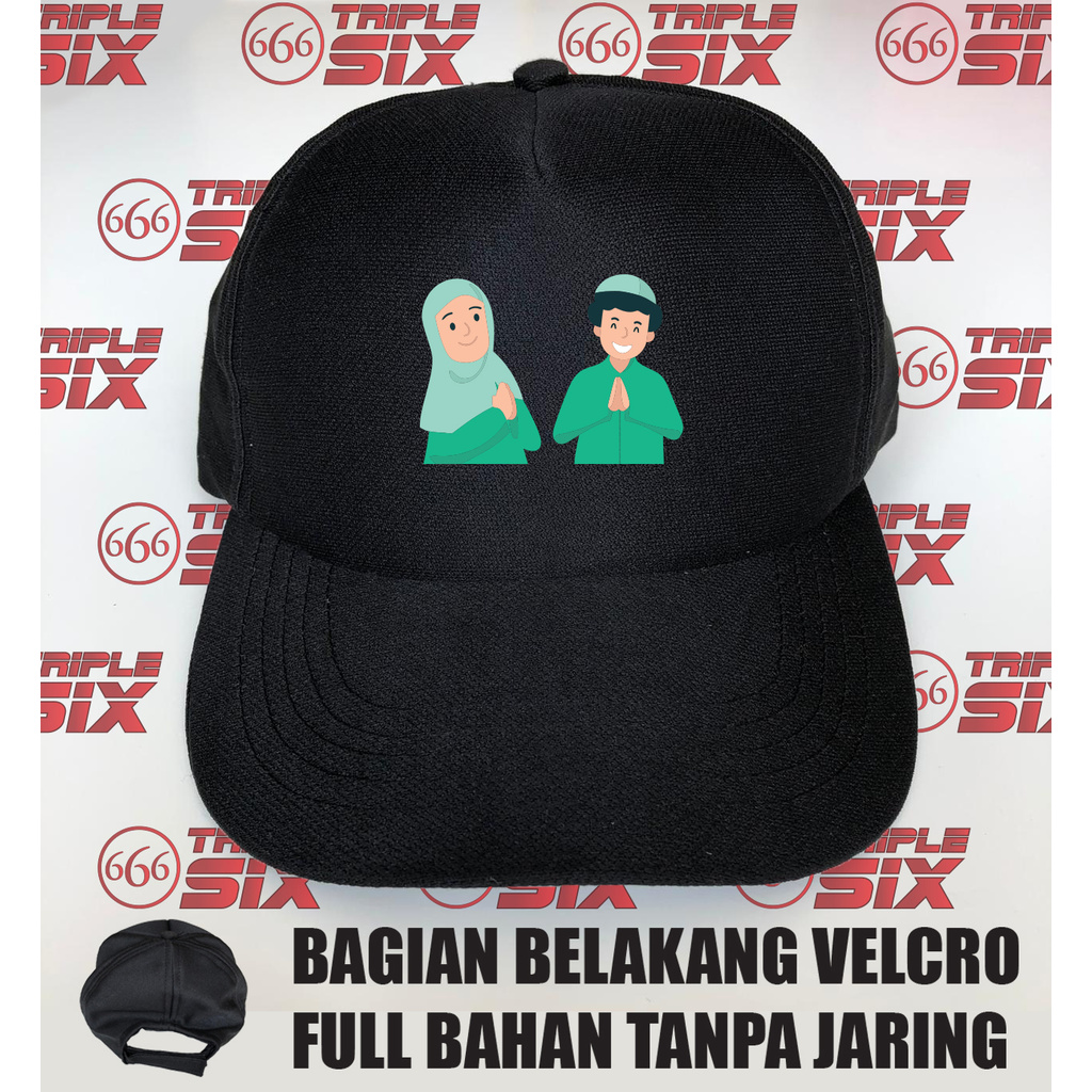 Topi Baseball Velcro Lebaran Selamat Idul fitri