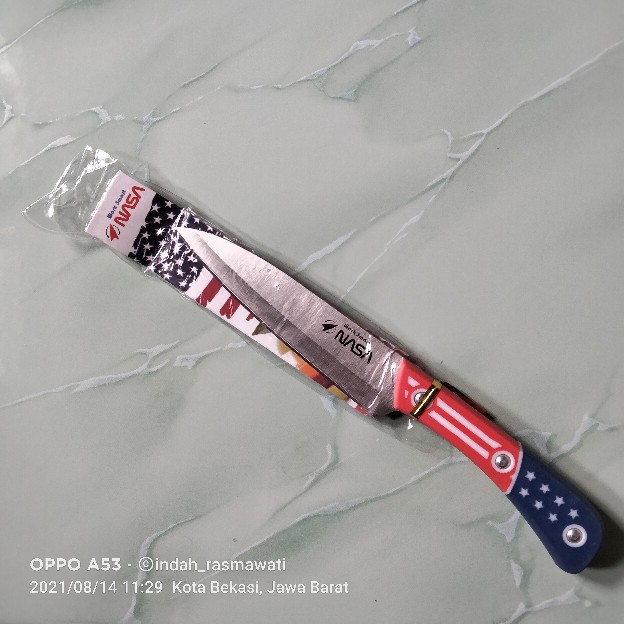 Pisau Dapur Kupas Buah Motif Usa Amrik - Fruit Knife
