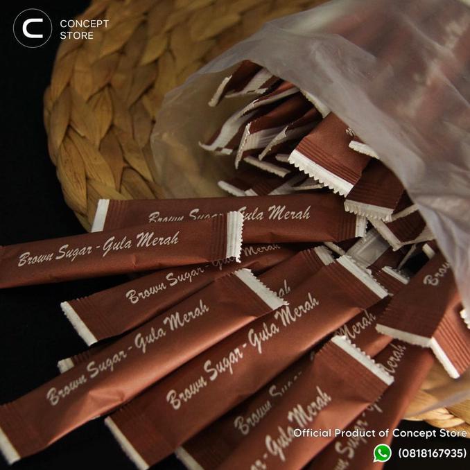 

Promo Awal tahun Gula Merah / Brown Sugar Kemasan Stik / Stick TERMURAH 125pcs Promo Awal tahun