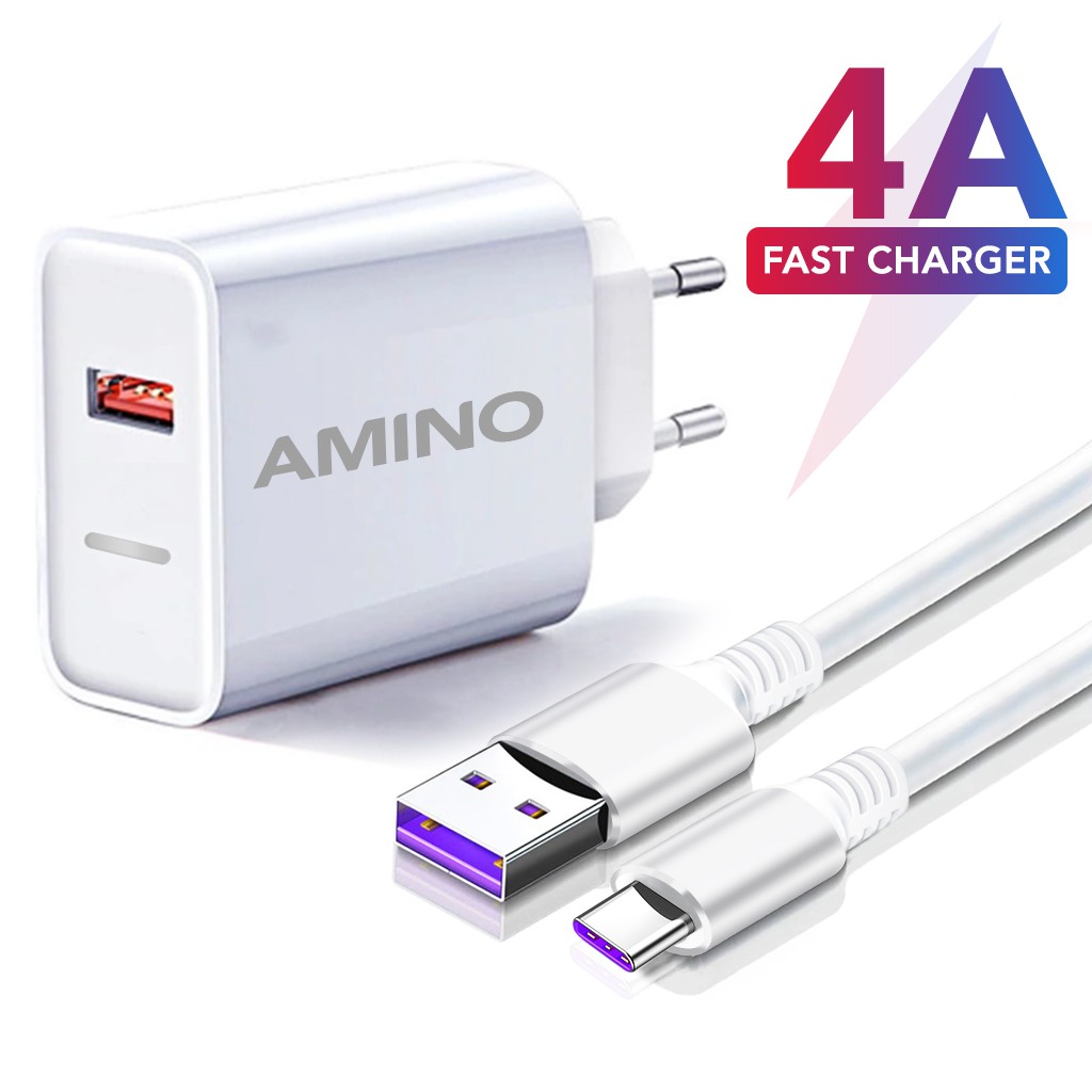 Cas HP Android Fast Charging Micro USB/Type C Charger Xiaomi /Oppo /Vivo AMINO 3A 18W Qualcomm QC3.0