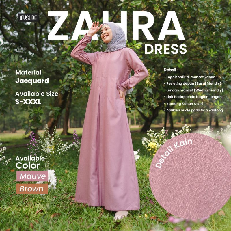 Zahra dress mysure / dress kekinian / dress polos simple / dress elegan