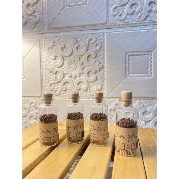 Custom Order Wooden Matchstick | Souvenir Pernikahan Murah | Sovenir Korek Api Kayu | Souvenir Aesth
