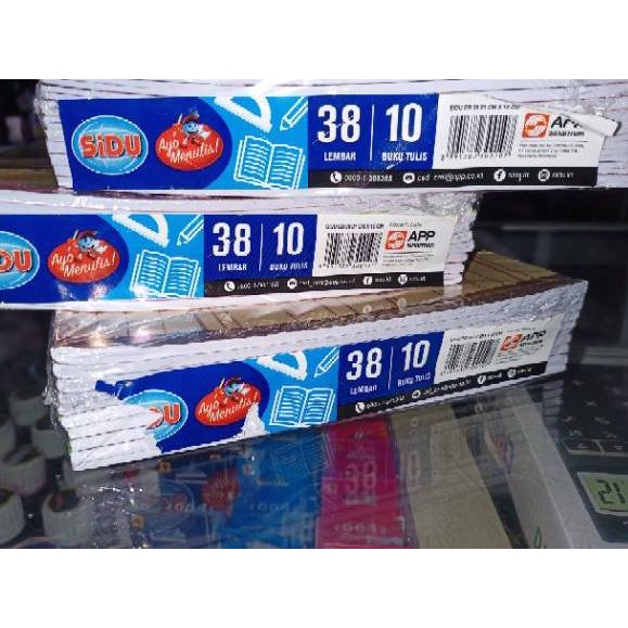 

Sudah READY.. Buku Tulis SIDU 38 lembar (1 pack isi 10 buku) MURAH