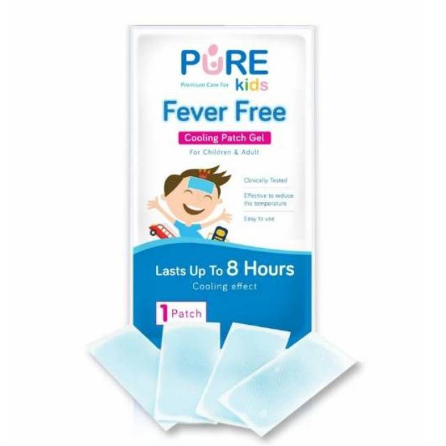 Pure Kids Fever Free Pure BB Baby Plester Penurun Panas Demam Isi 4 Pcs