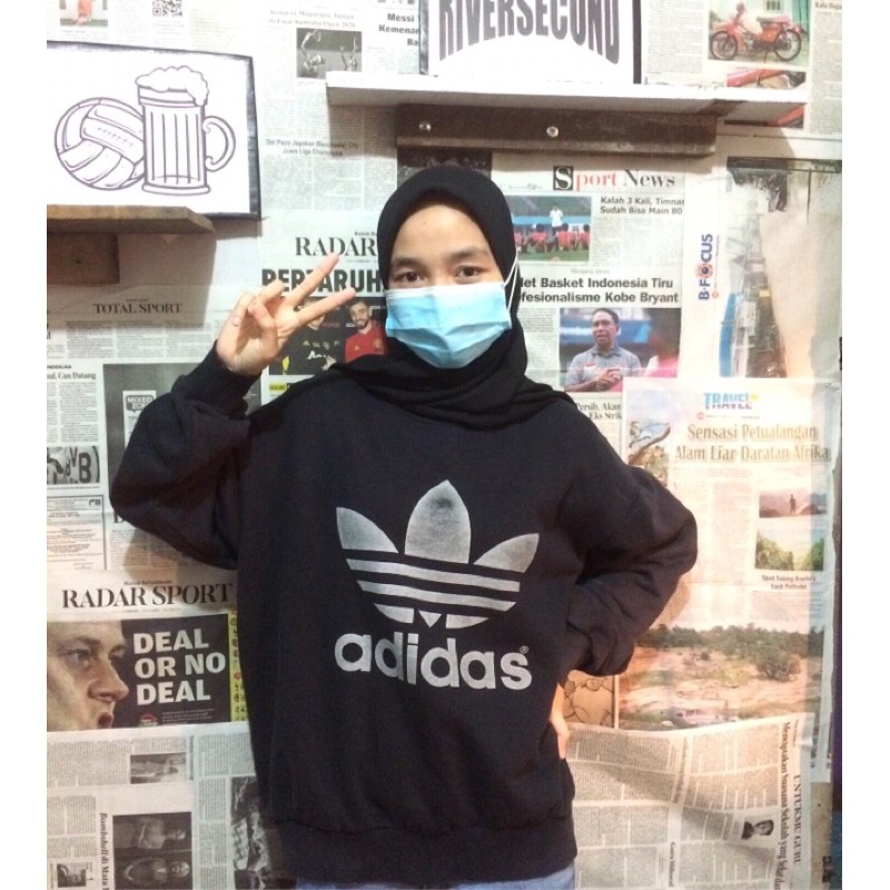 crewneck oversize / crewneck lengan balon / thriting crewneck