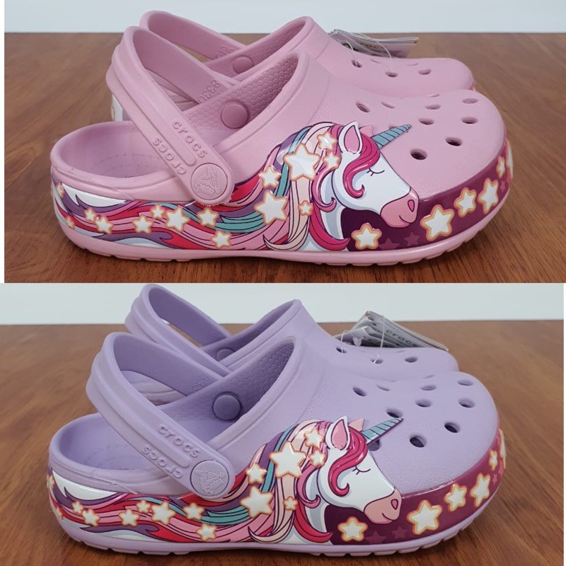 GROSIR Sendal Crocs Fun Lab Unicorn Clogs Croc Clog Sendal Karet Anak Sendal Unicorn Pink